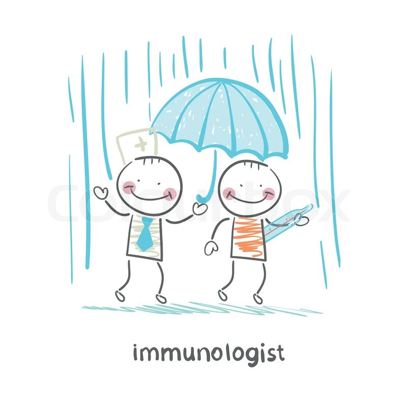 Immunologist umbrella covers the ... | Stock vector | Colourbox