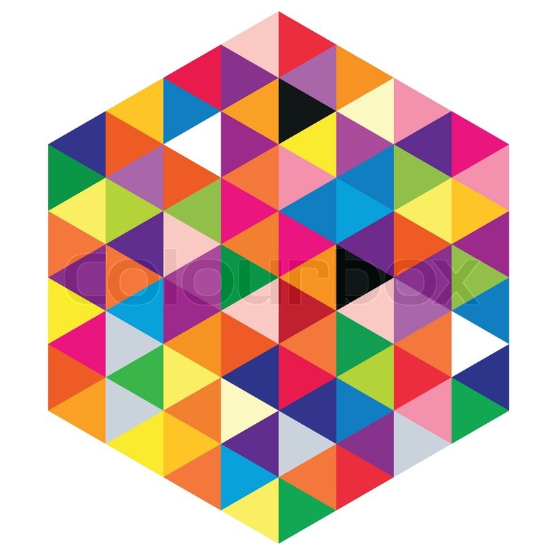 Triangle color background in vector Stock vector Colourbox