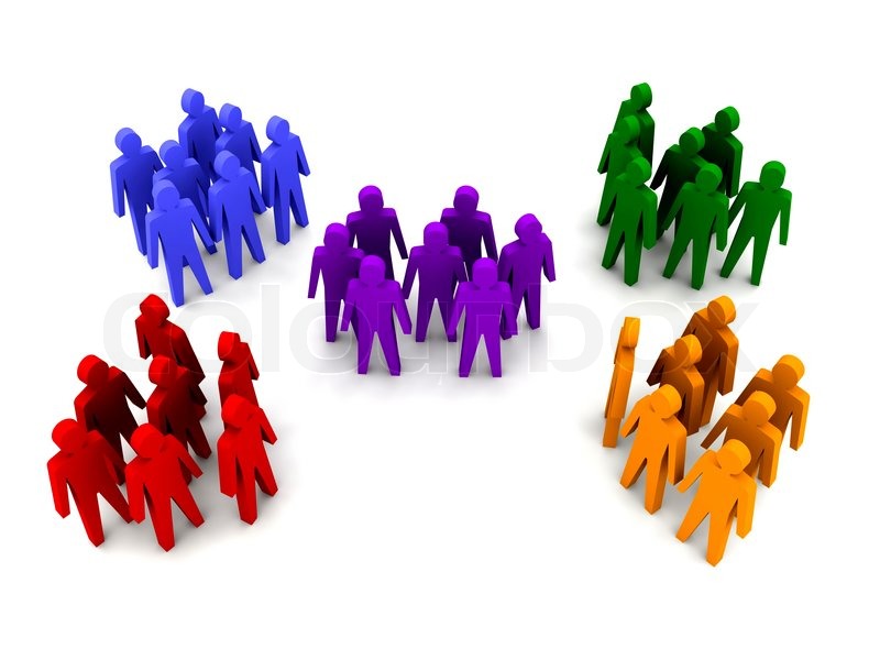 Different groups of people. Concept 3D ... | Stock image | Colourbox