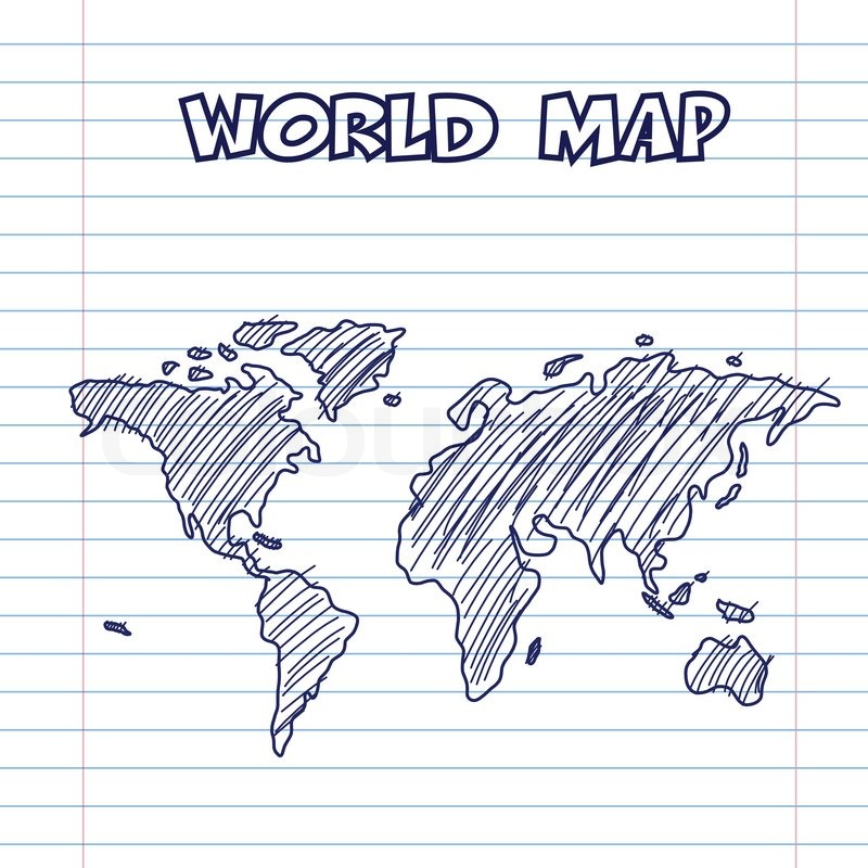 Doodle World Map Bettbezug f/ärben Bettw/äsche Bettbezug mit waschbare Stoff Marker Farbe Ihre eigene Weltkarte