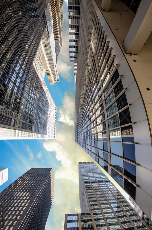 Groß und Riesen New York City Stock Bild Colourbox