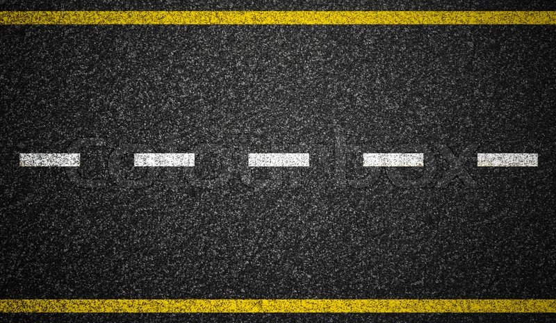 Asphalt highway with road markings | Stock Photo | Colourbox