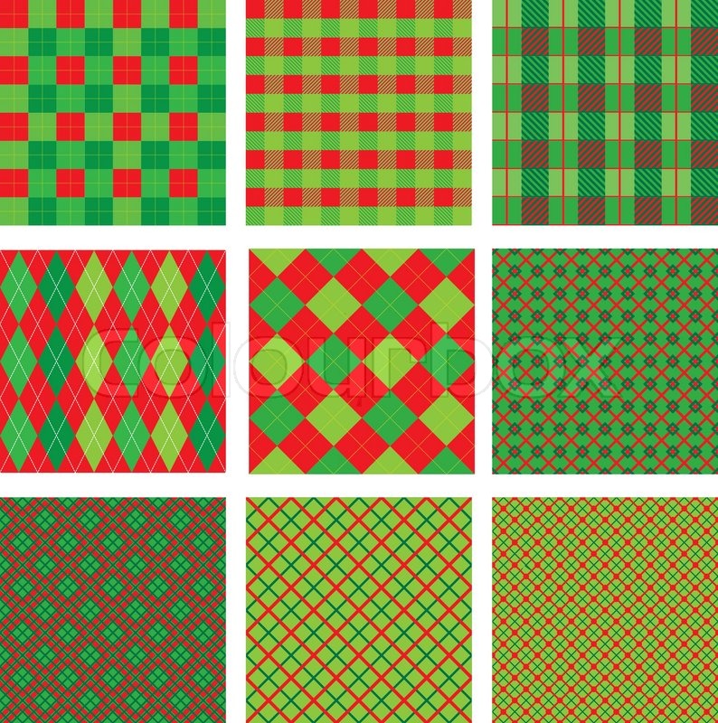 set of christmas and new year plaid seamless patterns in red and green colors stock vector colourbox - Why Are Red And Green Christmas Colors set of christmas and new year plaid seamless patterns in red and green colors stock vector colourbox - Why Are Red And Green Christmas Colors