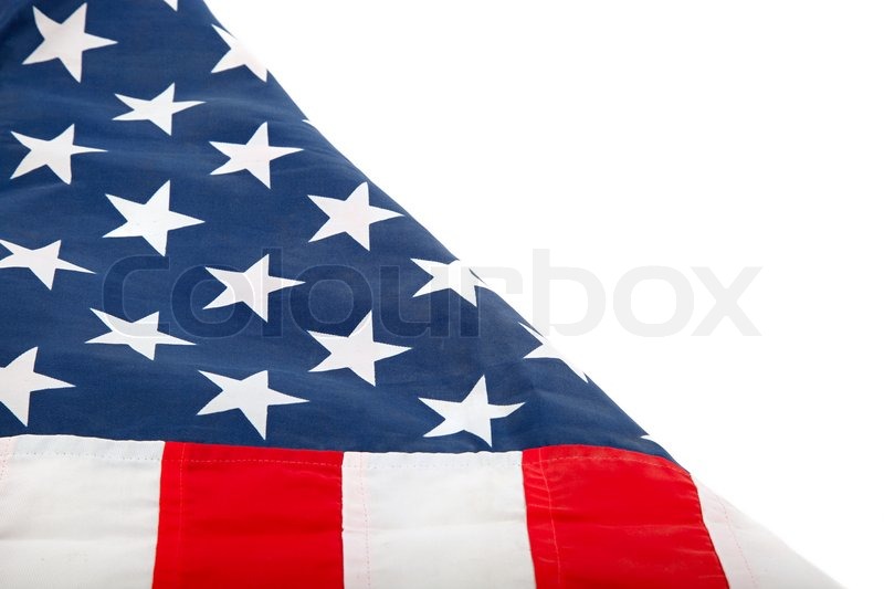 The United States flag, folded on a ... | Stock image | Colourbox