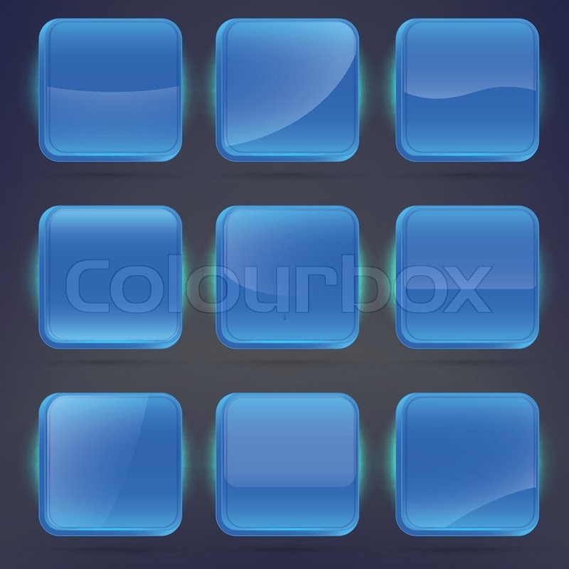 Dark Blue Rectangle Button