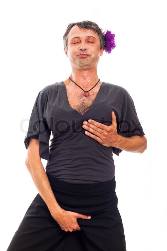 Funny Transvestite Man Cross Dressing Stock Image Colourbox