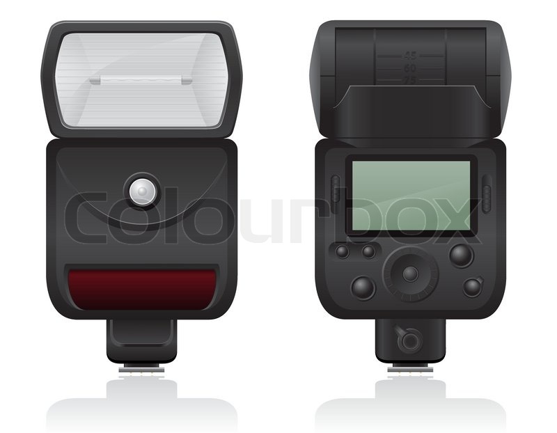 Flash photo camera vector illustration | Stock vector | Colourbox