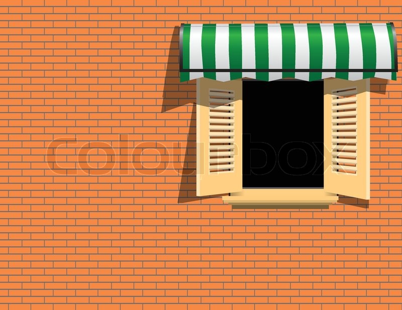 Fenster mit Markise darüber | Stock-Vektor | Colourbox