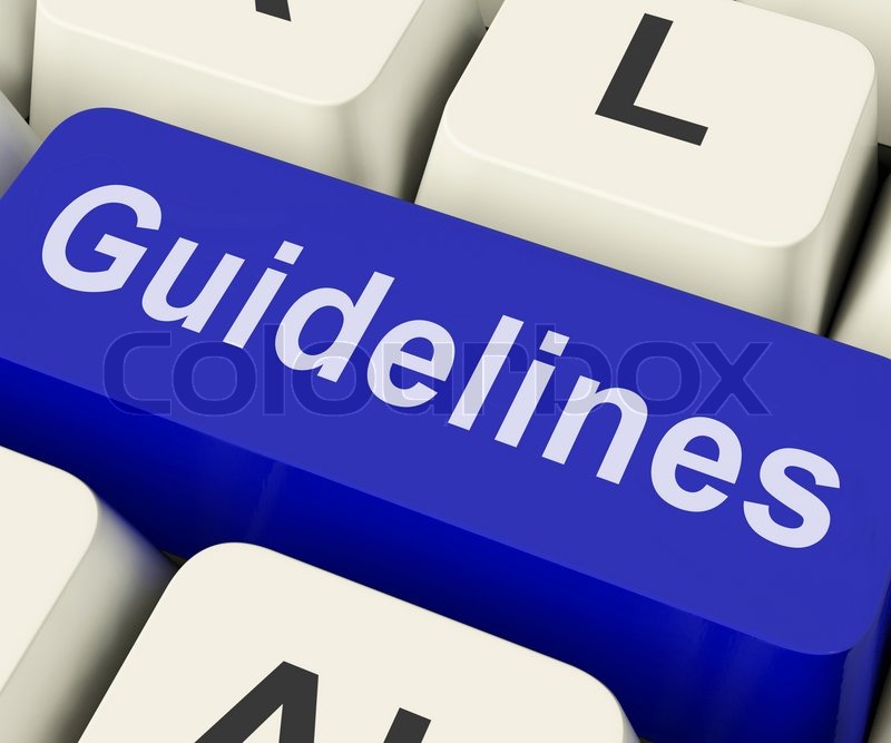 Guidelines Key Showing Guidance Rules ... | Stock image | Colourbox
