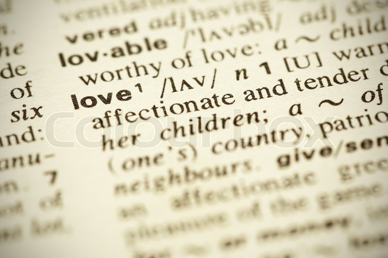 Dictionary Definition Of The Word Love In English Stock Photo Dictionary Definition Of The Word Love In English Stock Photo