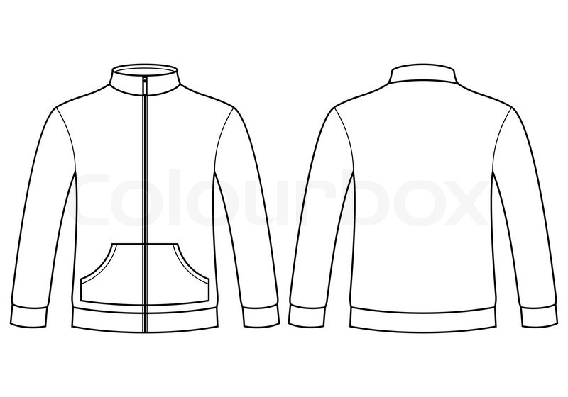 Outline Blank Hoodie Template