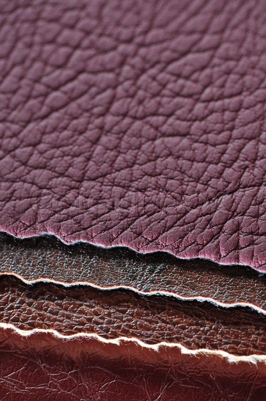 Four artificial leather swatches | Stock image | Colourbox