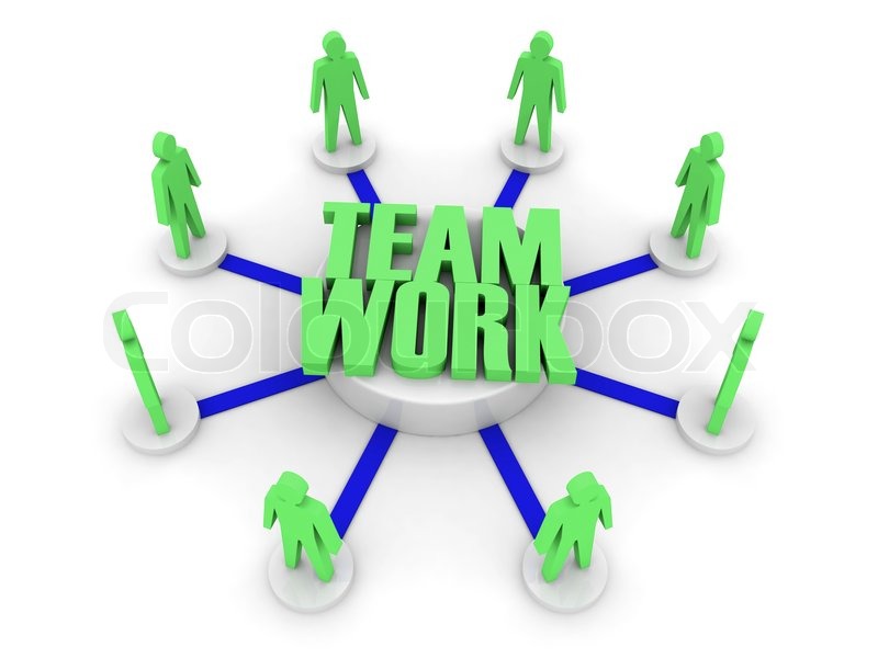 Teamarbeit. auf ein gemeinsames Ziel ... | Stock Bild | Colourbox