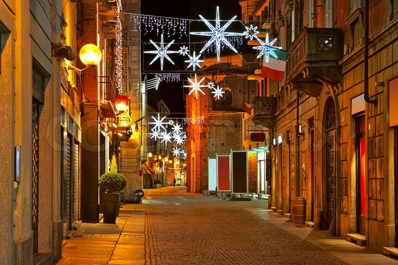 old city central street with illuminations and decorations christmas light box decorations