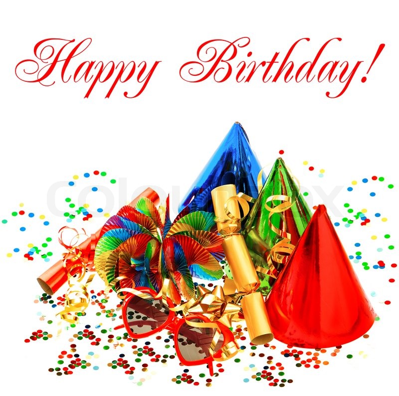 Bunten Karneval und Geburtstag Stock Bild Colourbox