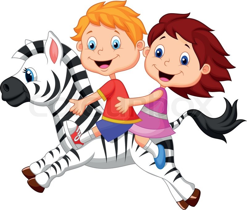 Vector illustration of Cartoon Boy and ... | Stock vector | Colourbox