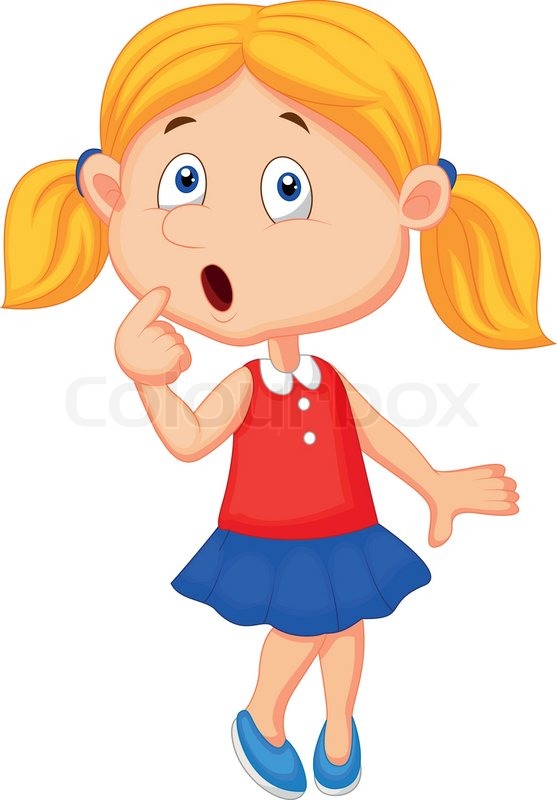 confused girl clipart