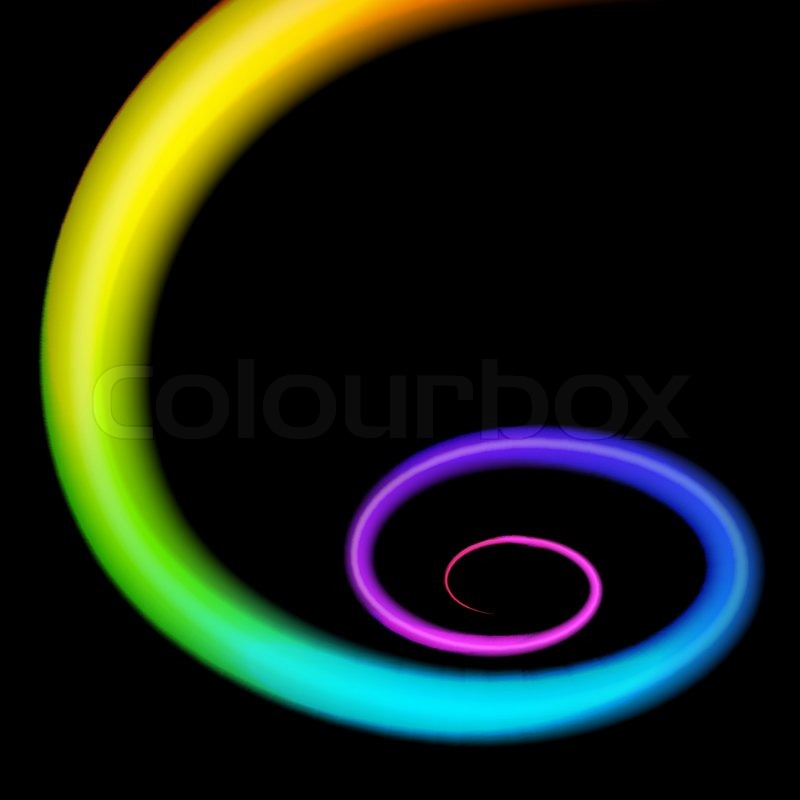 Rainbow 3d Swirl Realistic Vector Stock Vector