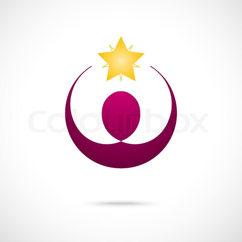 corporate success winner logo template business concept human