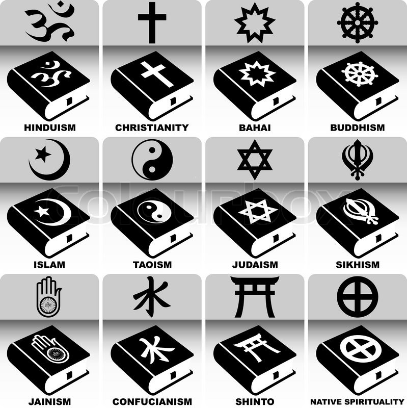 religions-and-holy-books-stock-vector-colourbox