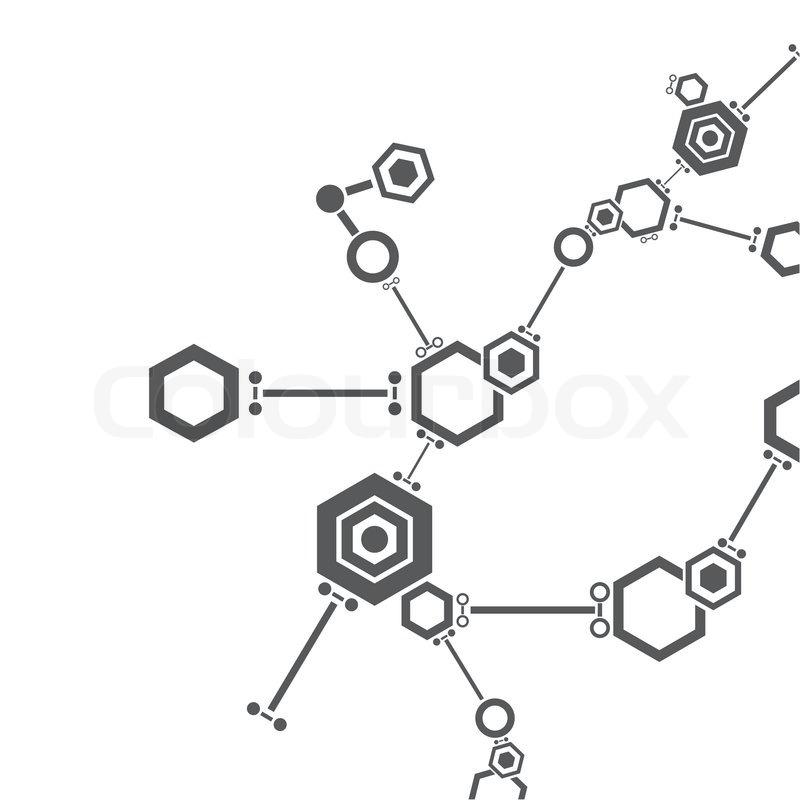 molecular structure abstract technology and business icon stock
