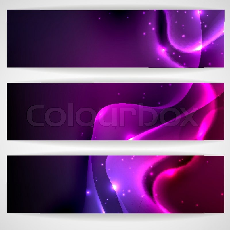 Dark Purple Abstract Banner. Vector | Stock vector | Colourbox
