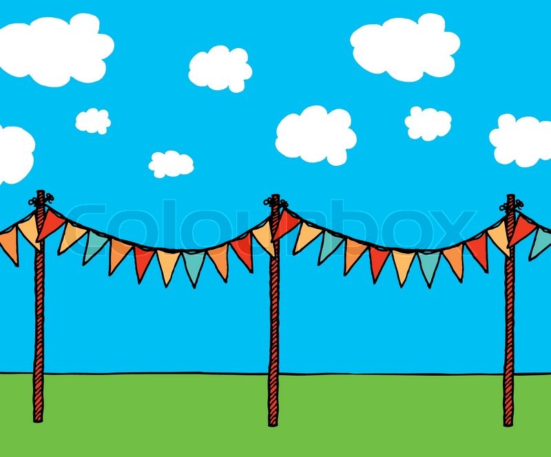 Pennants background | Stock vector | Colourbox