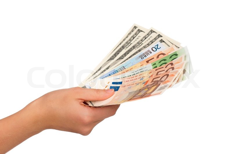 Geld Hand Hand mit Geld | Stock Bild | Colourbox