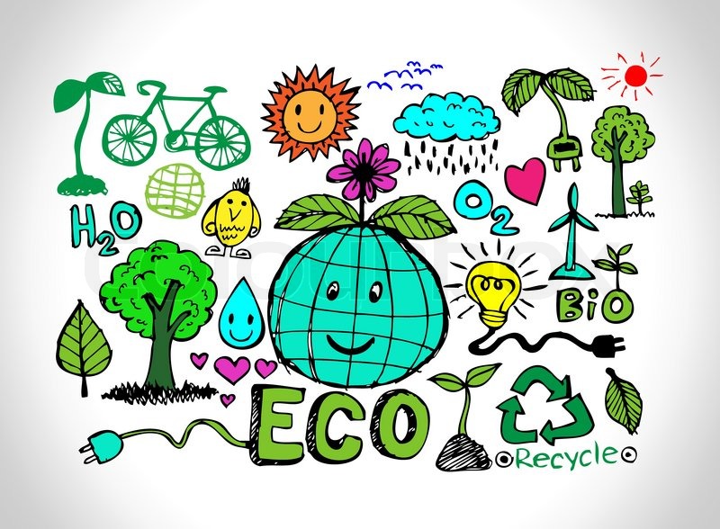 Eco Idea Sketch and Eco friendly ... | Stock vector | Colourbox