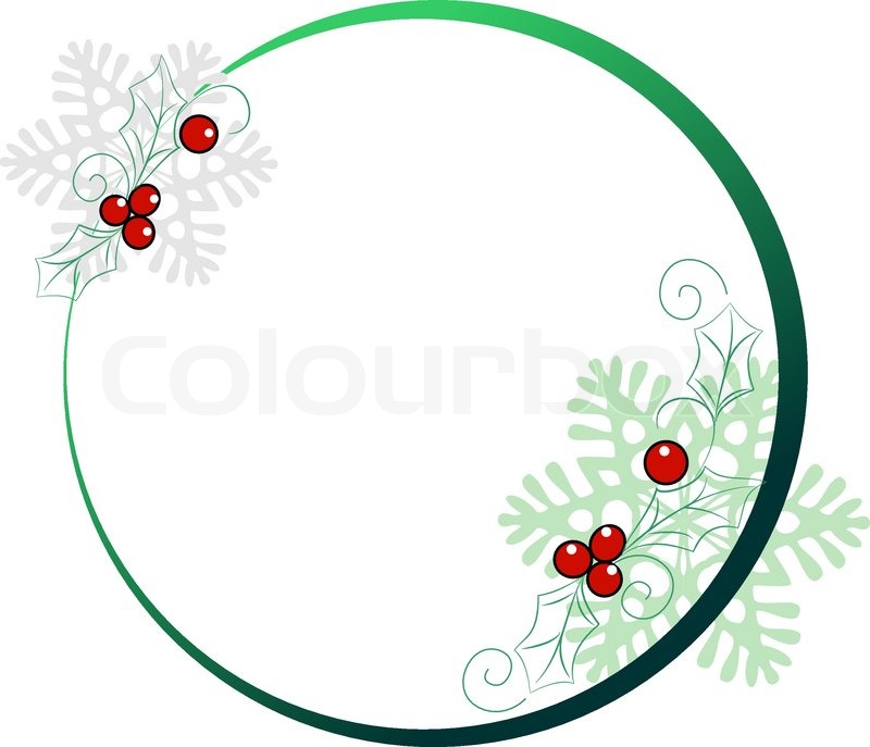 Round Frame For Christmas Cards Stock Vector Colourbox