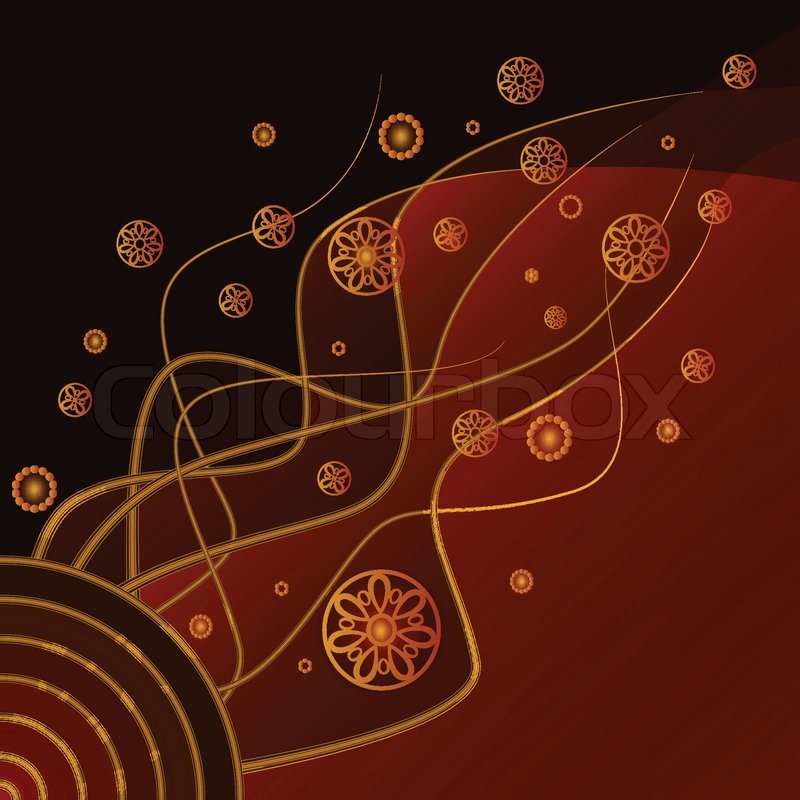 Gold and red background | Stock Vector | Colourbox