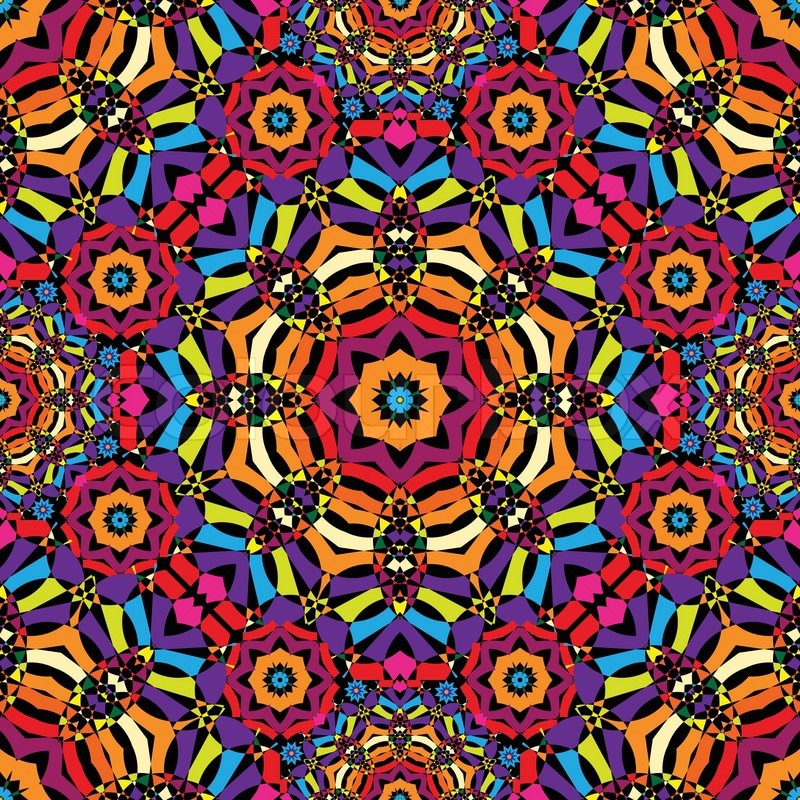 Nahtlose Kaleidoskop Muster Stock Vektor Colourbox