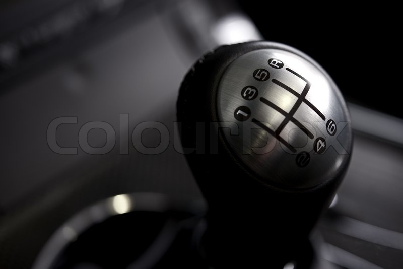 Manual Transmission Stick. Six Speed Stock image Colourbox