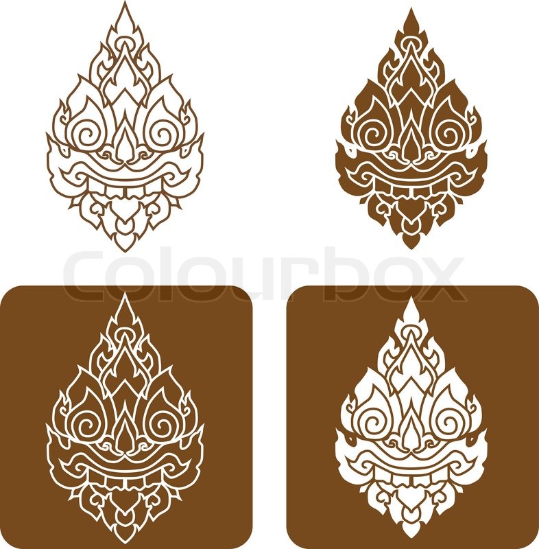 Artistic of traditional line thai Vector illustration | Stock Vector