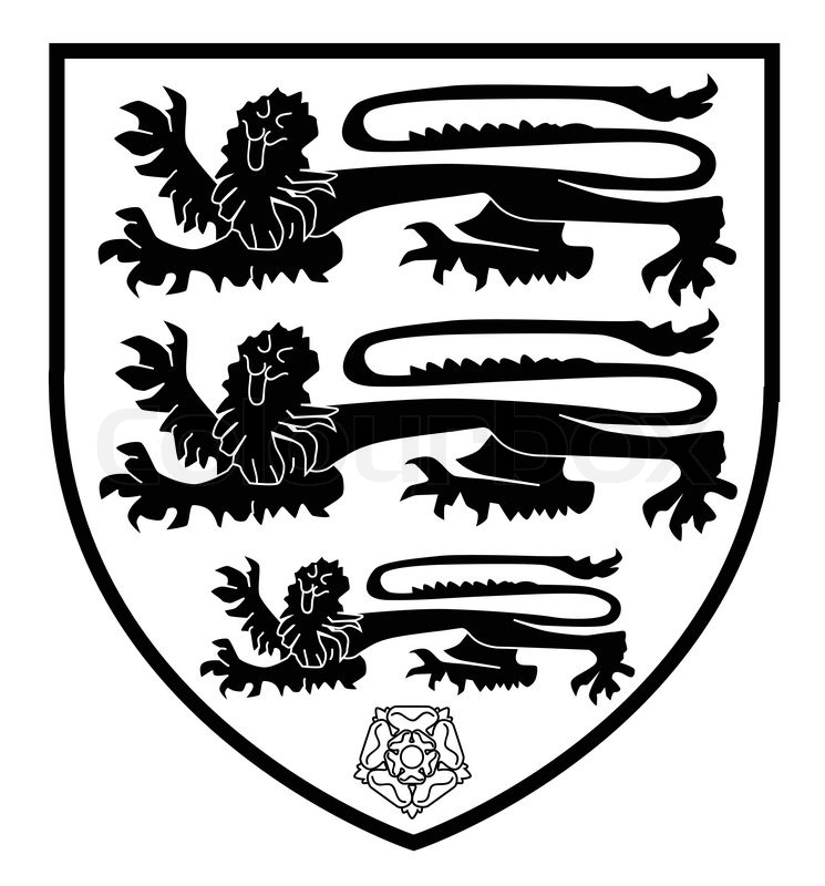 Britische Three Lions Crest | Vektorgrafik | Colourbox