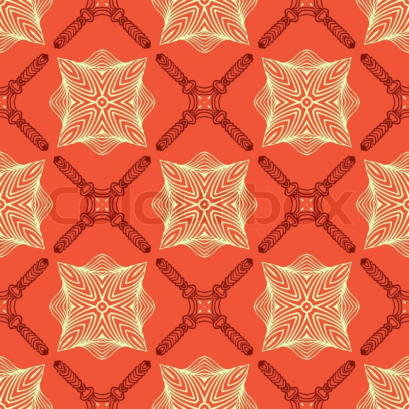 Vector seamless pattern in bright red, Stock vector Colourbox