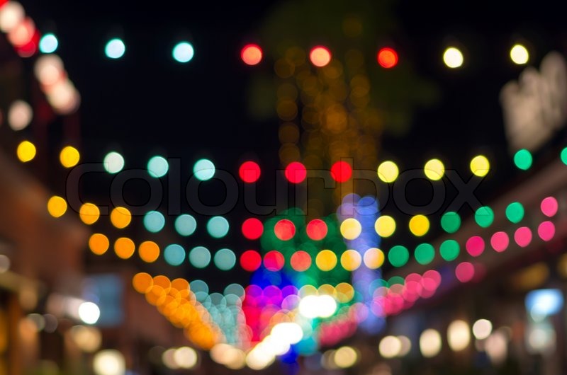 blurred photo bokeh abstract lights background for new year party or  christmas, | Stock image | Colourbox