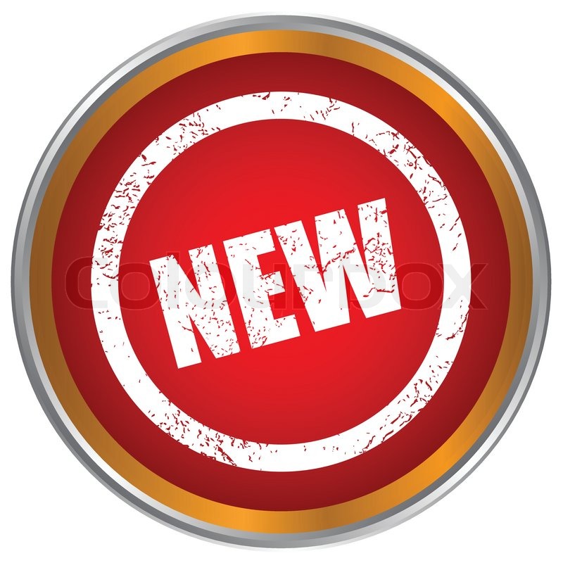 New red grunge icon on a white ... | Stock vector | Colourbox