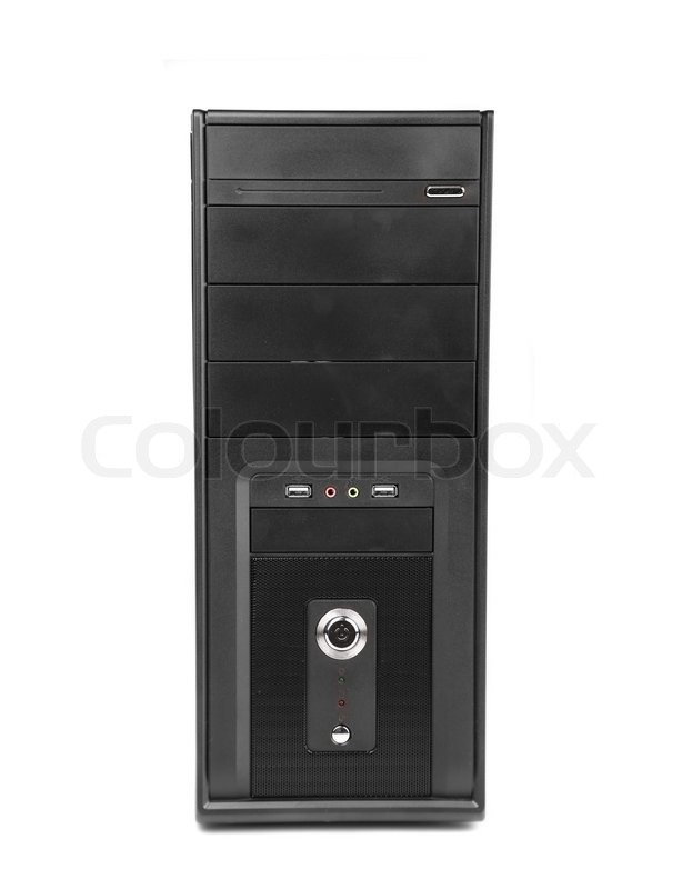 Front view of computer system unit. ... | Stock image | Colourbox