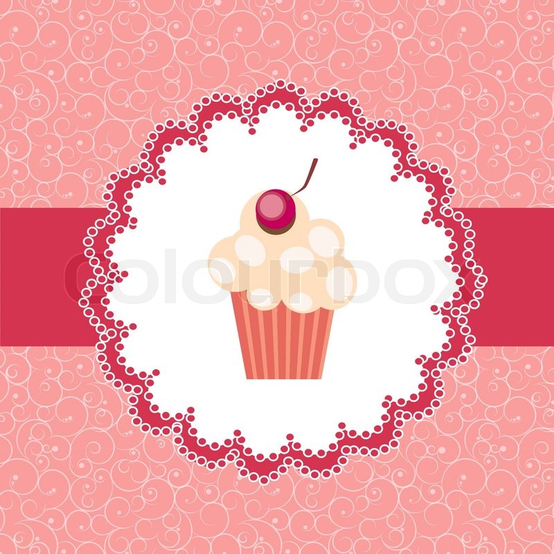 cupcake invitation background stock vector colourbox