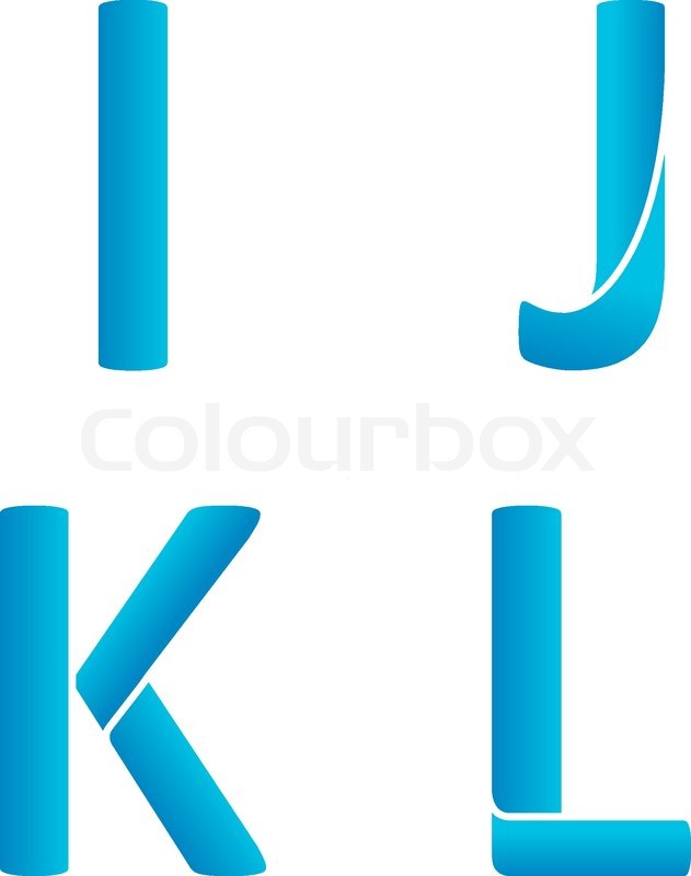 Abstract design vector font made of | Stock vector | Colourbox