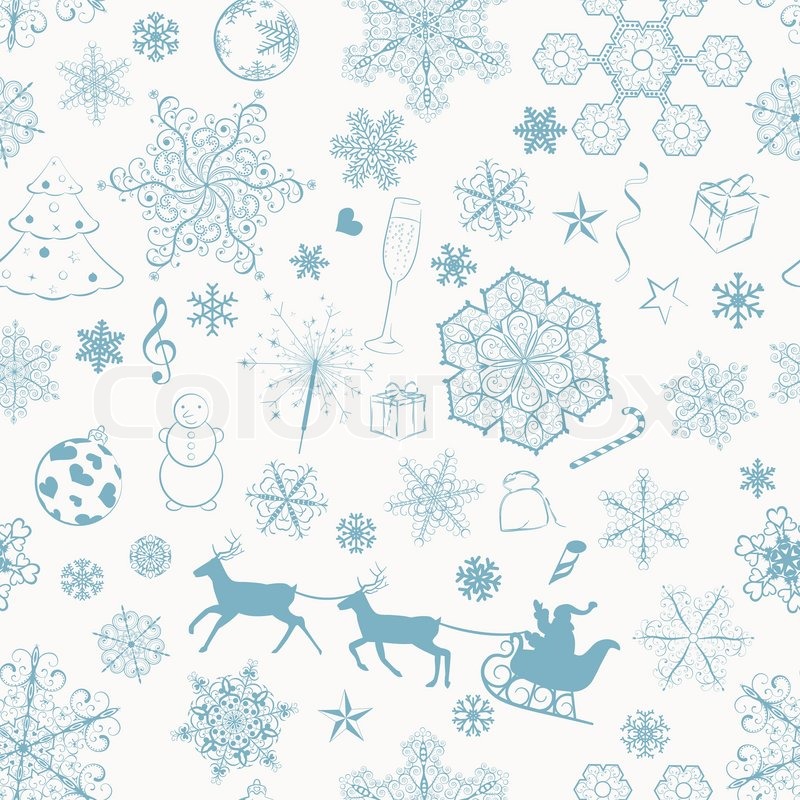 Christmas Seamless Pattern With Turquoise Snowflakes And Xmas Adorable Christmas Patterns Christmas Seamless Pattern With Turquoise Snowflakes And Xmas Adorable Christmas Patterns