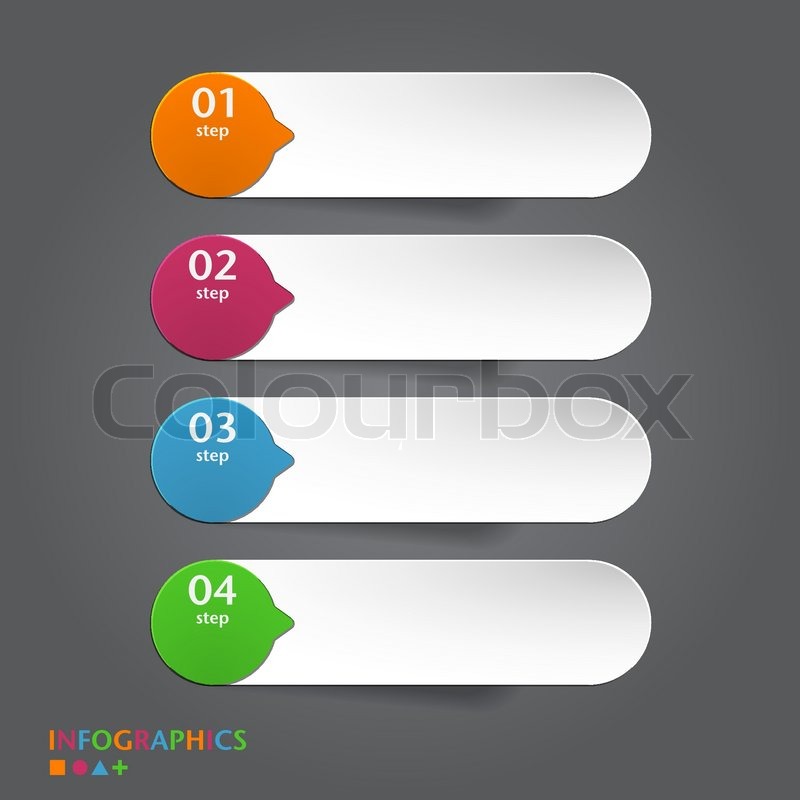 abstract infographics banner label stock vector tag design template