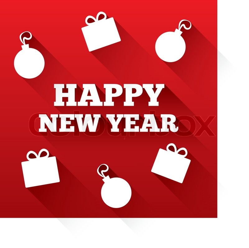Neujahrs-Grußkarte. | Stock-Vektor | Colourbox