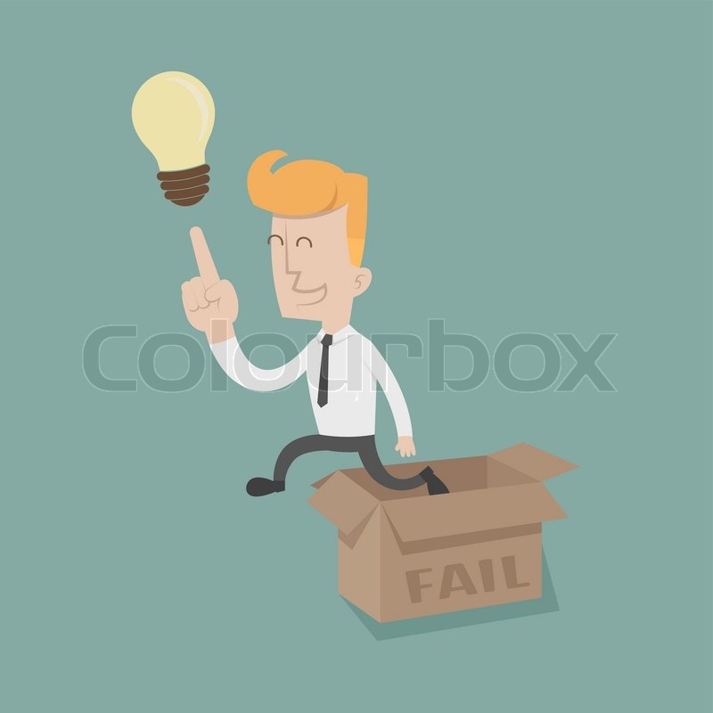 Unternehmer Denken außerhalb des | Stock-Vektor | Colourbox