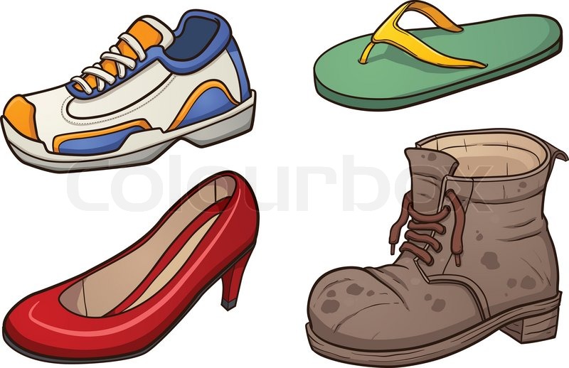Footwear clip art. Vector cartoon Stock vector Colourbox