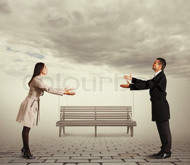 Young Couple In Love Reaching Out For Stock Image Colourbox