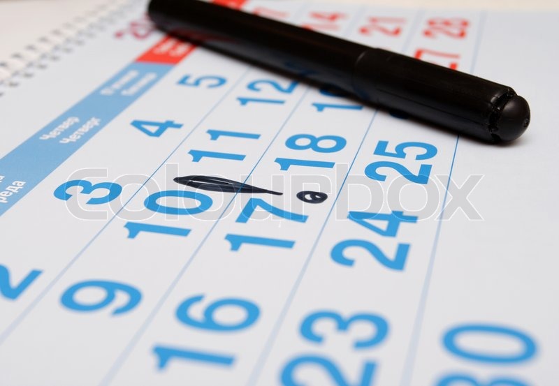 Important Date Marked At The Calendar Stock Image Colourbox