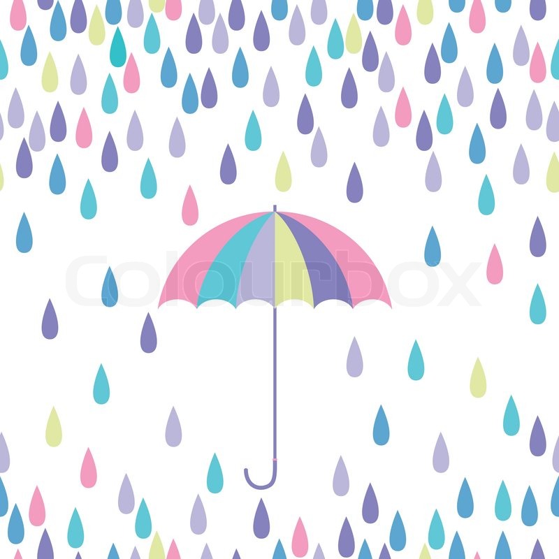 Umbrella and raindrops Clearance