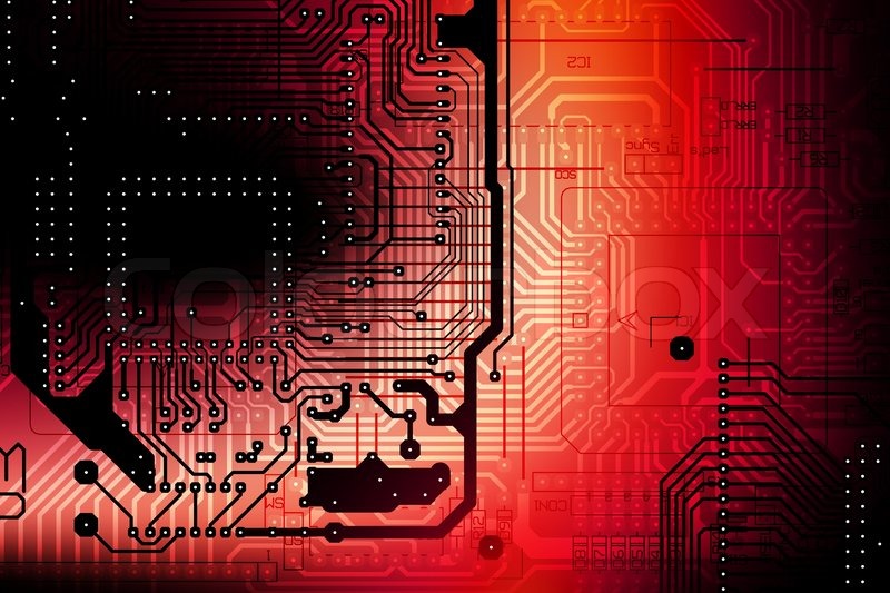circuit board abstract backdrop red and black circuit boards scheme